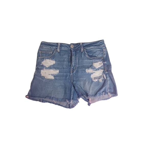 Factory distressed American eagle high rise shortie women's 10 - Picture 1 of 5